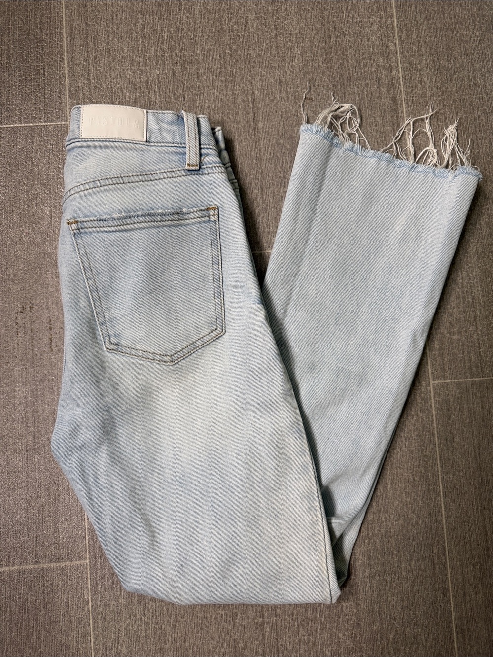 pistola Light Wash Frayed Hem Women’s Jeans